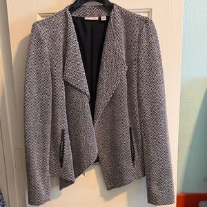 Halogen Black and White Chevron Blazer